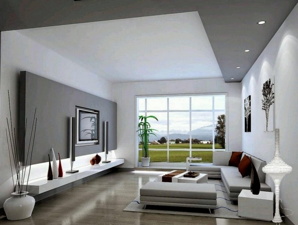wandgestaltung-wohnzimmer-grau-49_15 Fal tervezés nappali szürke