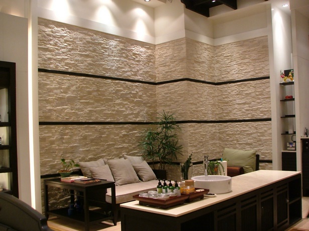 Fal design nappali kő megjelenés