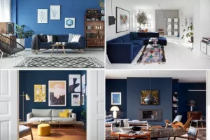 Fali tervezés nappali kék
