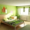 Hálószoba dekoráció zöld