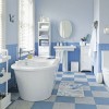 Fürdőszoba fehér kék